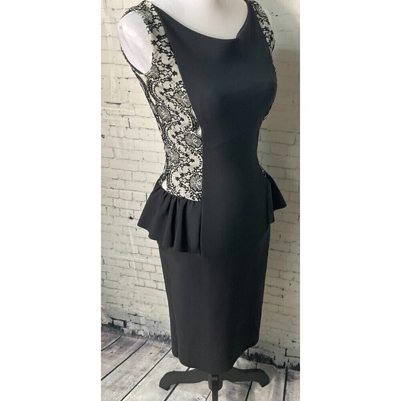 Chiara Boni La Petite Robe Black Silver Sleeveless Cocktail Dress Sz 6 N2 - Picture 11 of 15